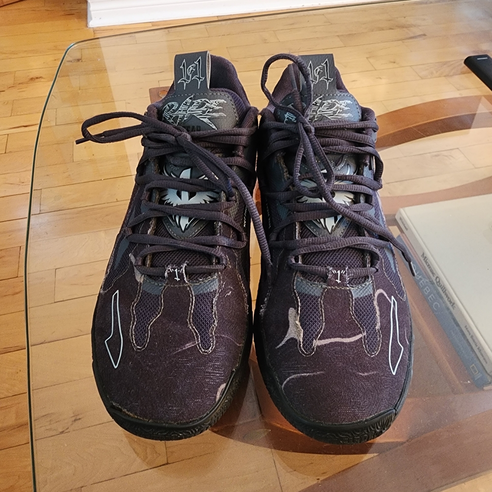 Puma Black Grey Lamelo MB.03 Basketball Streetwear Shoes Sneakers - Size 10 Men